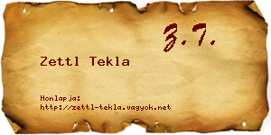 Zettl Tekla névjegykártya
